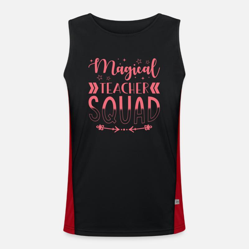 Teacher squad Men's Functional Contrast Tank Top 