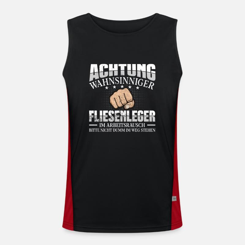 Fliesenleger Funktionelles Kontrast-Tank Top für Männer 
