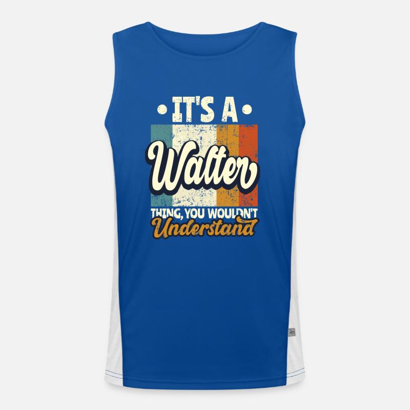 Name Walter Geschenk Geburtstag Spruch Funktionelles Kontrast-Tank Top für Männer 