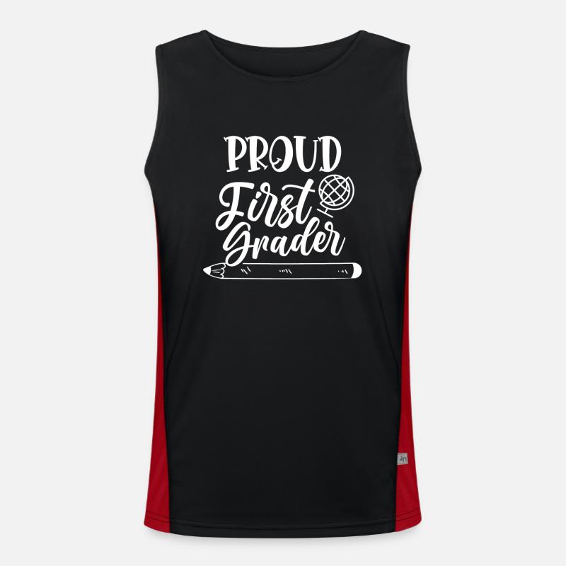Proud First Grader First Class Enrollment Men's Functional Contrast Tank Top 