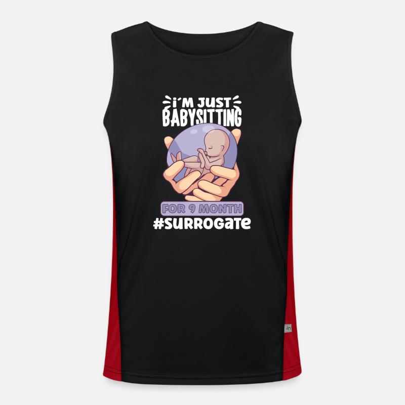 Surrogate Surrogacy Gestational Surrogate Mom Men's Functional Contrast Tank Top 