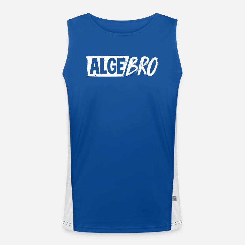 Algebra, Analysis, Science, Mathematics Men's Functional Contrast Tank Top 