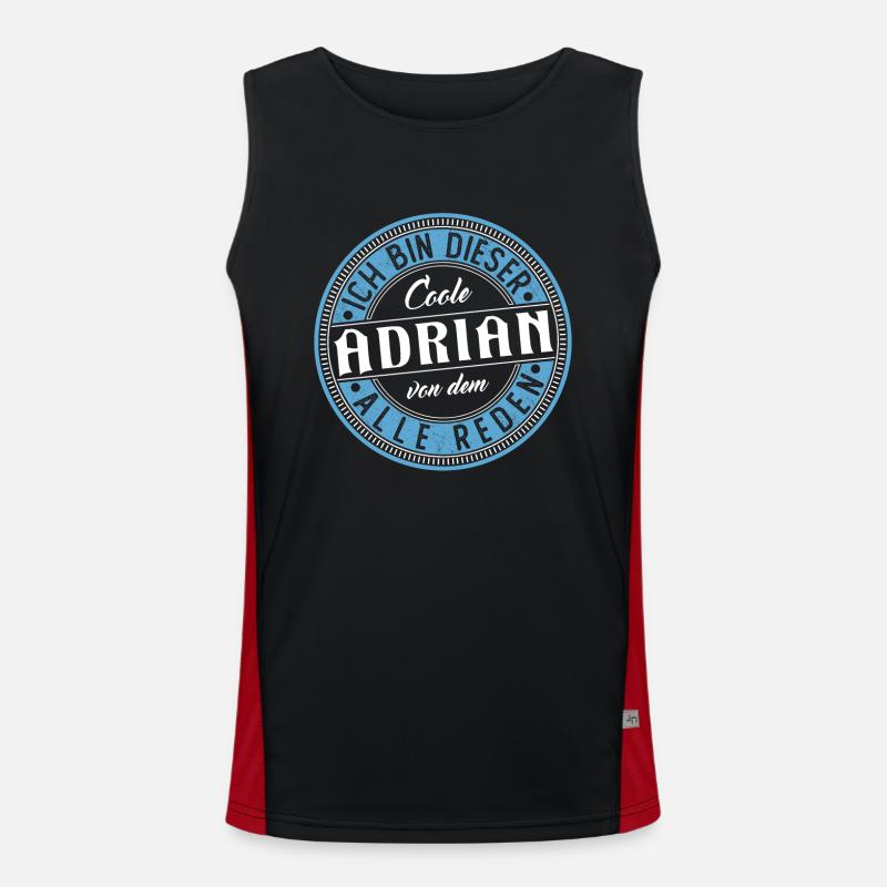 Adrian Geschenkidee Geschenk Geburtstag Funktionelles Kontrast-Tank Top für Männer 