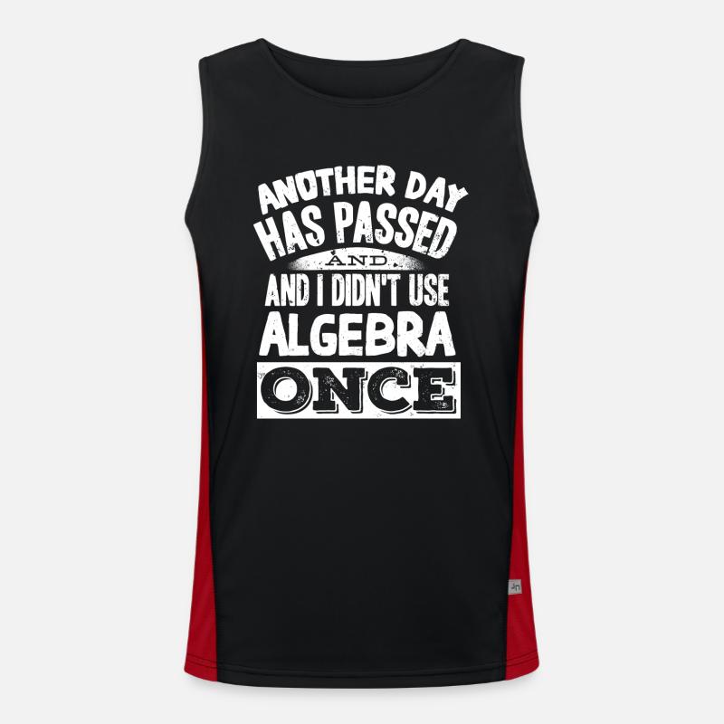 Algebra, Analysis, Science, Mathematics Men's Functional Contrast Tank Top 