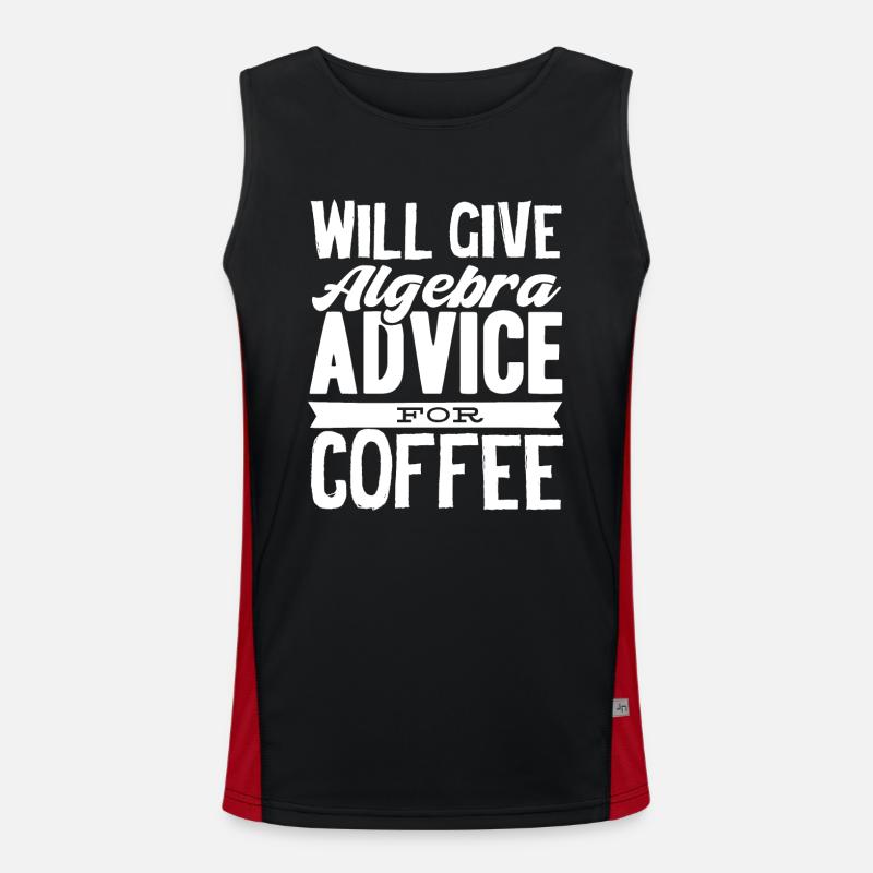 Algebra, Analysis, Science, Mathematics Men's Functional Contrast Tank Top 