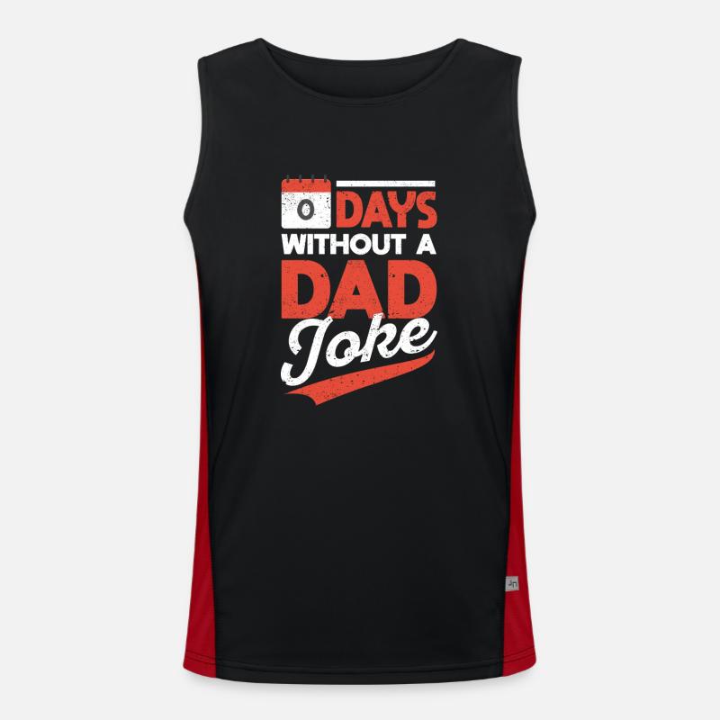 00 Zero Days Without A Dad Witz Witzig Bad Daddy Funktionelles Kontrast-Tank Top für Männer 