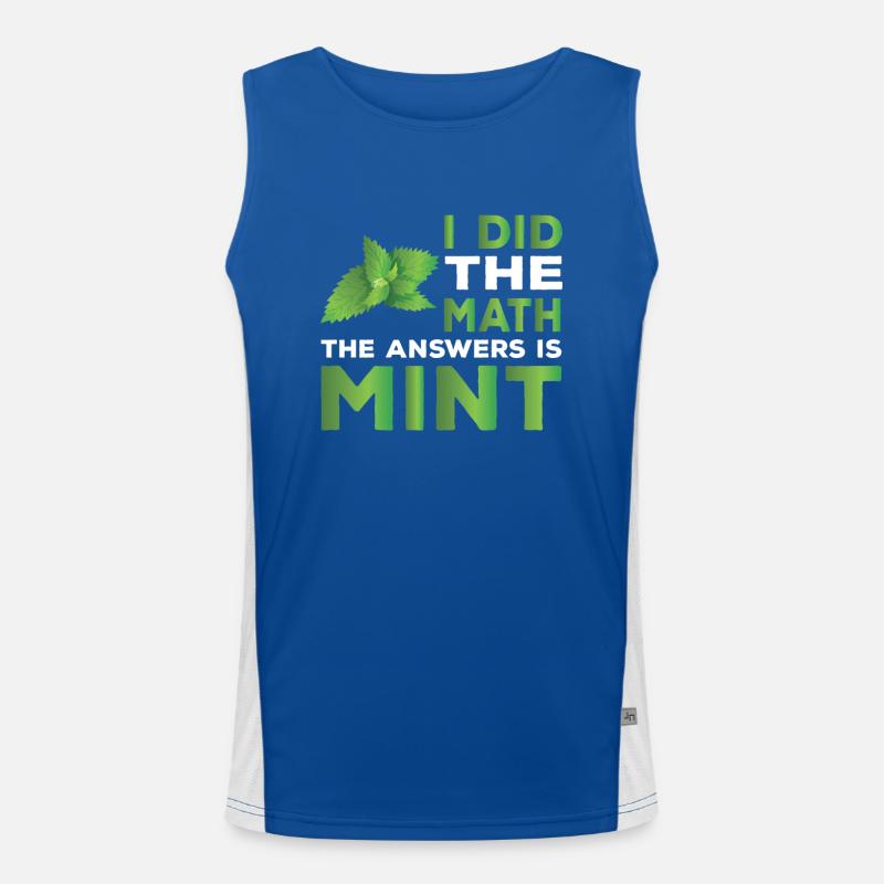 Mint-witz-geschenk Funktionelles Kontrast-Tank Top für Männer 