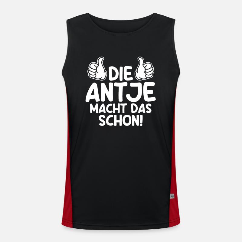 Antje Funktionelles Kontrast-Tank Top für Männer 