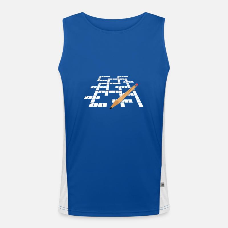 Solve crossword puzzles Men's Functional Contrast Tank Top 