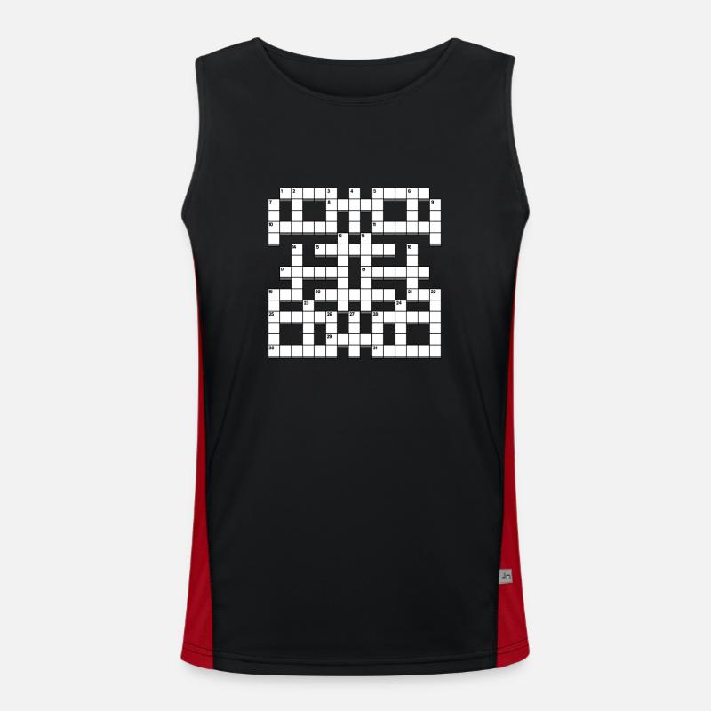 Solve crossword puzzles Men's Functional Contrast Tank Top 