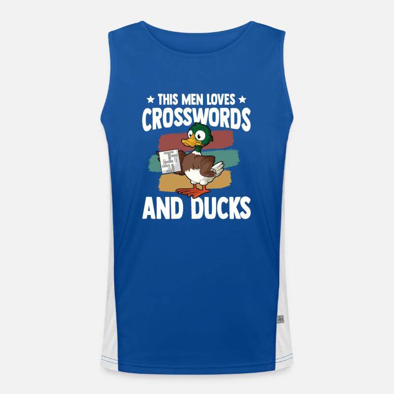 Solve Crossword Puzzles Men's Functional Contrast Tank Top 