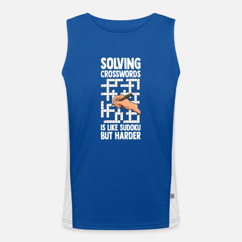 Solve crossword puzzles Men's Functional Contrast Tank Top 