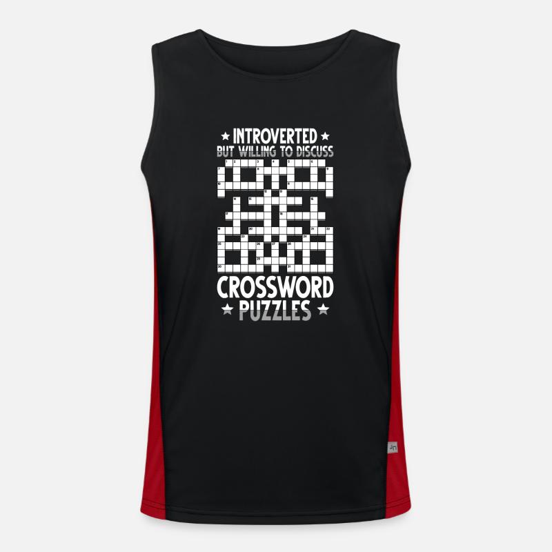 Solve crossword puzzles Men's Functional Contrast Tank Top 