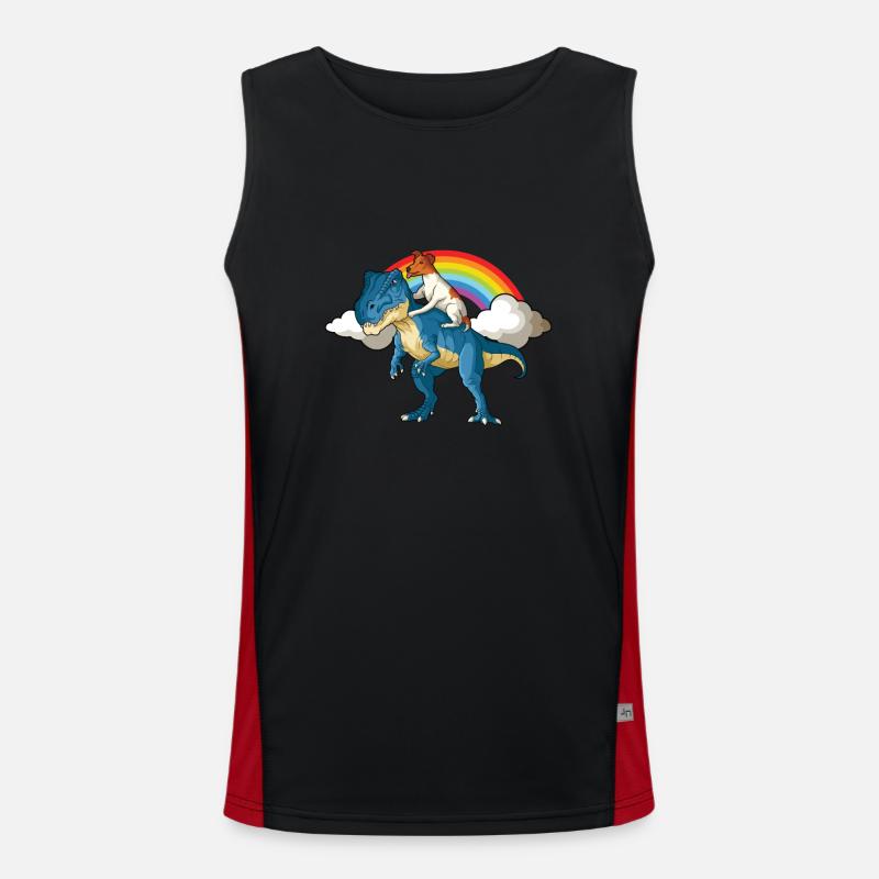 Glatthaar Foxterrier Hund Funktionelles Kontrast-Tank Top für Männer 