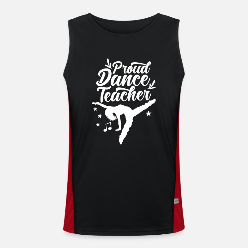Fier professeur de danse École de danse Professeur de danse Professeur de danse Débardeur respirant contrasté Homme 