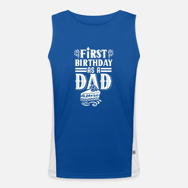 Erster Geburtstag Als Papa Vater Papi Party Funktionelles Kontrast-Tank Top für Männer 