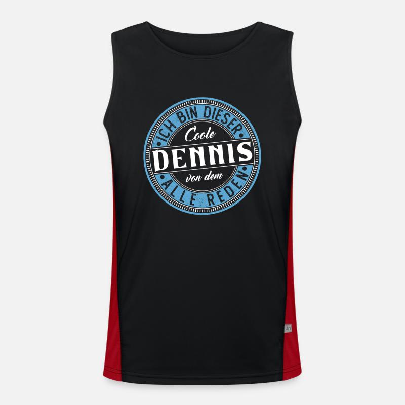 Dennis Geschenkidee Geschenk Geburtstag Funktionelles Kontrast-Tank Top für Männer 