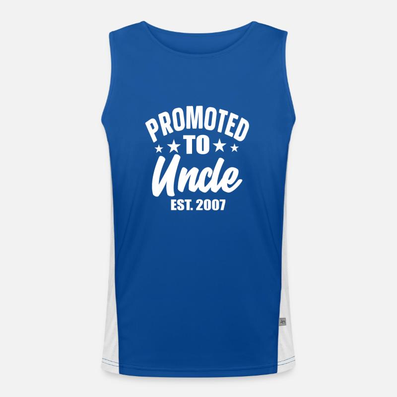 Promoted To Uncle est 2007 Men's Functional Contrast Tank Top 