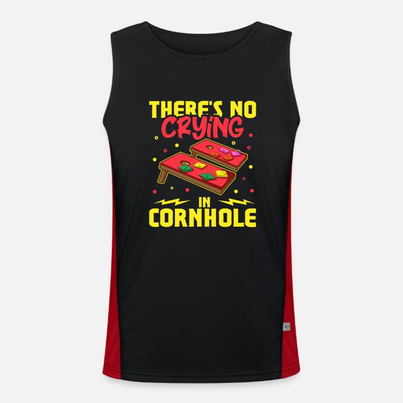 Cornhole Throwing Cornhole player Cornhole lover Funktionelles Kontrast-Tank Top für Männer 