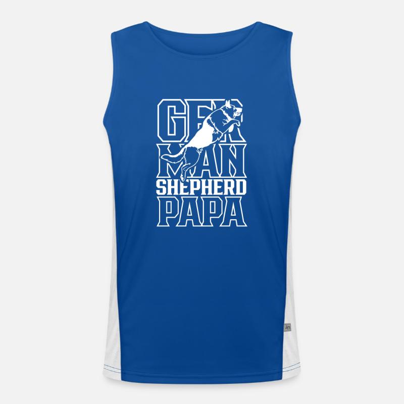 German Shepherd Dad Boy Type Cute Pet Men's Functional Contrast Tank Top 