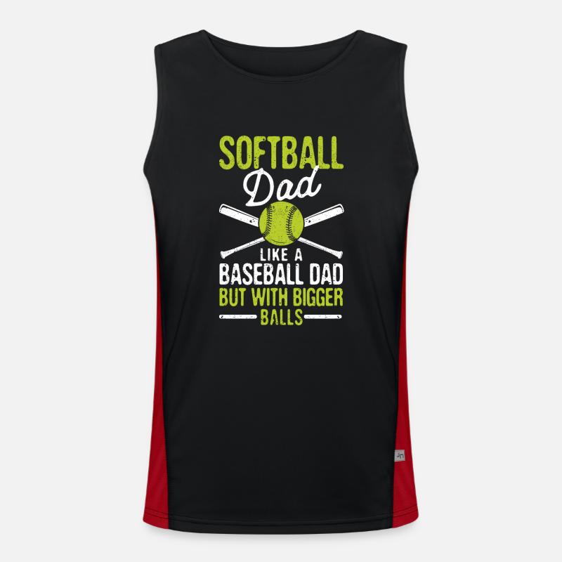 Softball Dad Wie ein Baseball aber mit größeren Funktionelles Kontrast-Tank Top für Männer 