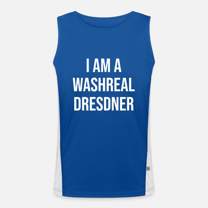 Ich bin ein Waschechter Dresdner Funktionelles Kontrast-Tank Top für Männer 