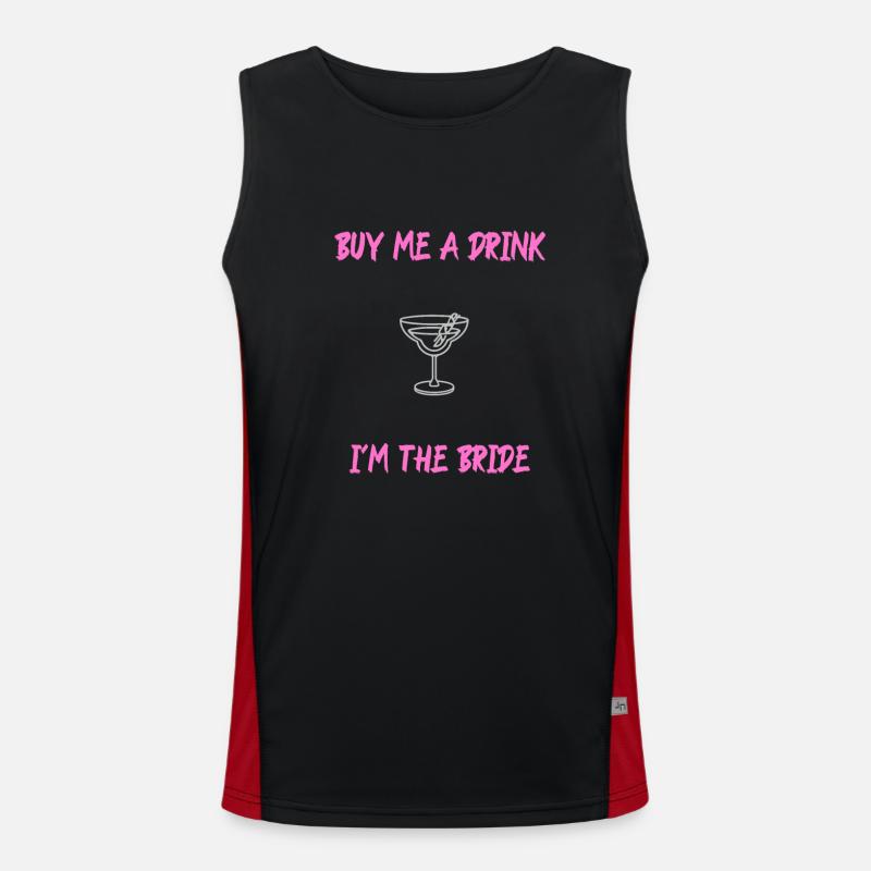 Kaufen Sie der Braut einen Drink Funktionelles Kontrast-Tank Top für Männer 