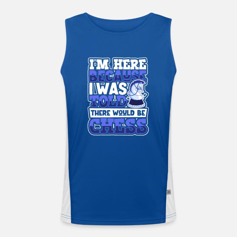 Chess player chessboard Chess board game Men's Functional Contrast Tank Top 