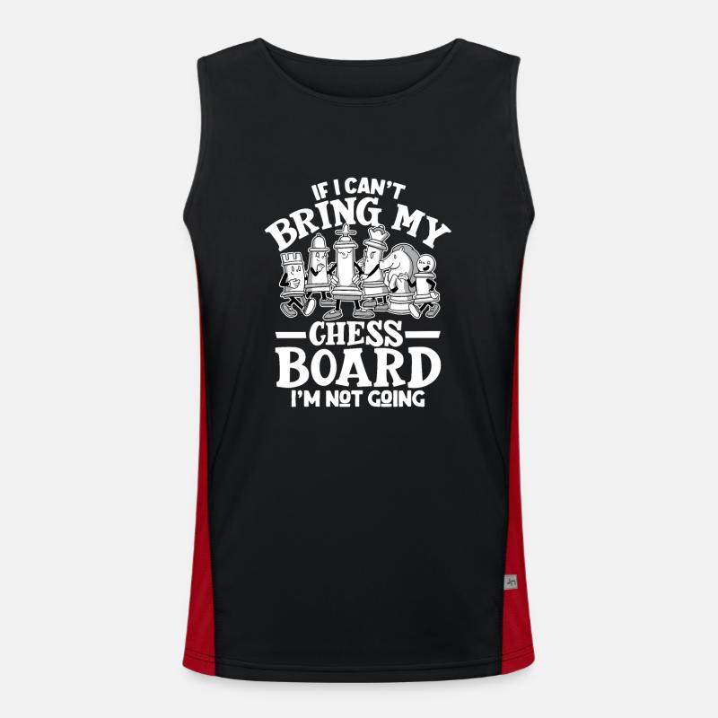 Chess player chessboard Chess board game Men's Functional Contrast Tank Top 