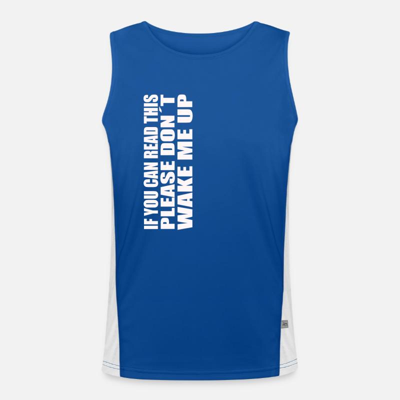 Lustiger Spruch Wenn du das lesen kannst Funktionelles Kontrast-Tank Top für Männer 