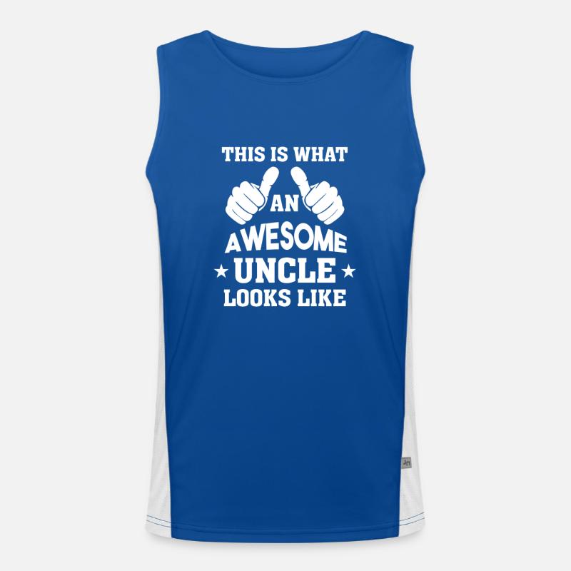 So sieht ein toller Onkel aus Geschenk Funktionelles Kontrast-Tank Top für Männer 