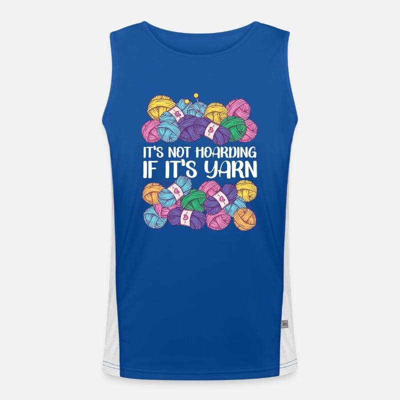 Knitting Knitter It's Not Hoarding Men's Functional Contrast Tank Top 