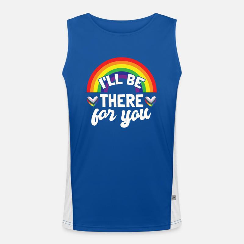 LGBTQ Regenbogen Pride Monat Funktionelles Kontrast-Tank Top für Männer 