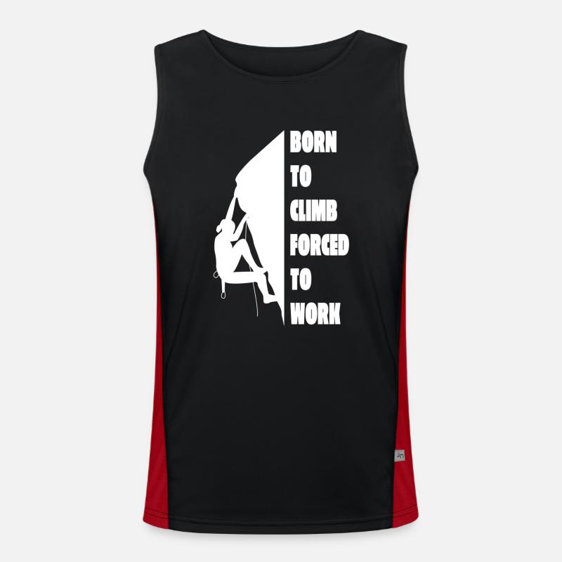 Kletterer Bergsteigen Berg Klettern Bergklettern Funktionelles Kontrast-Tank Top für Männer 