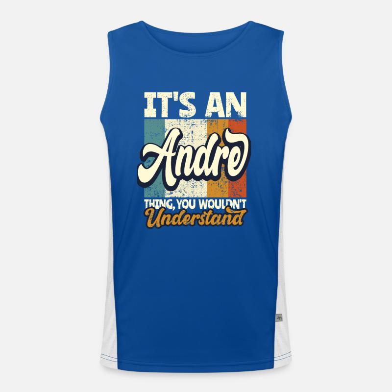 Name Andre Gift First Name Personalized Men's Functional Contrast Tank Top 