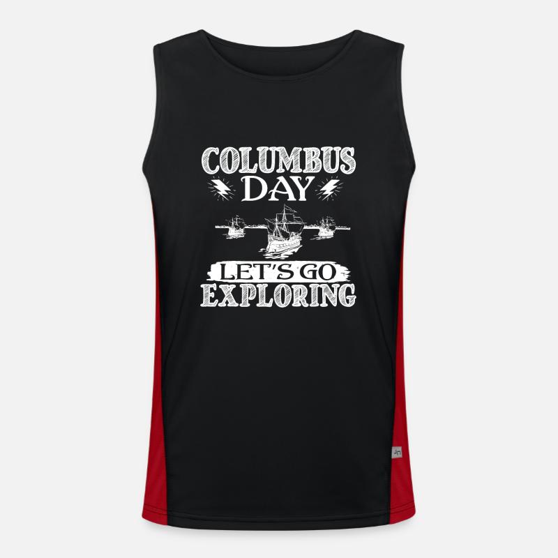COLUMBUS DAY LET S GO EXPLORER Débardeur respirant contrasté Homme 