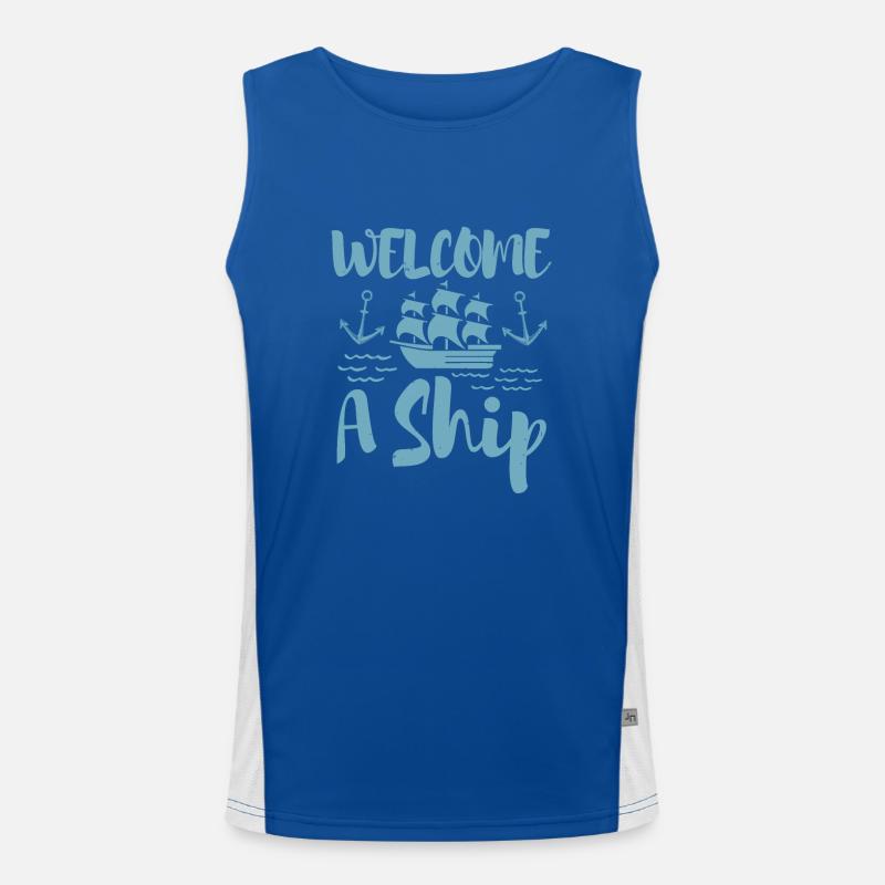 WELCOME A SHIP Men's Functional Contrast Tank Top 