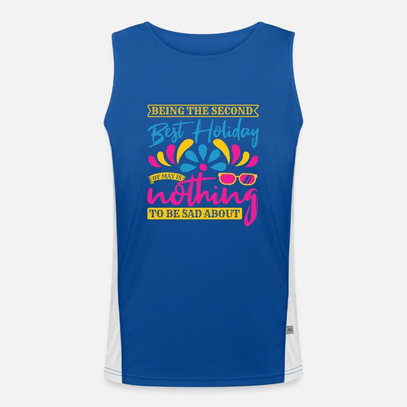BEING THE SECOND BEST HOLIDAY NOTHING Men's Functional Contrast Tank Top 