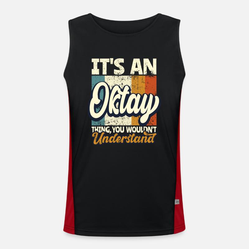 Name Oktay Gift First Name Personalized Men's Functional Contrast Tank Top 