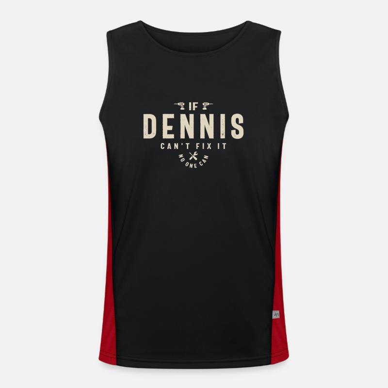 Dennis Personalized Name Men's Functional Contrast Tank Top 