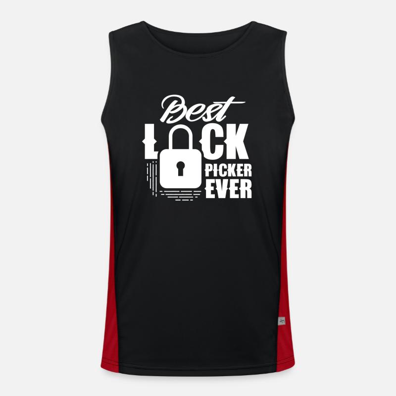 Der Beste Lock Picker Aller Zeiten Lock Picking Funktionelles Kontrast-Tank Top für Männer 