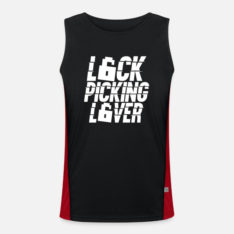 Lock Picking Lovers Cracking Lock Cracker Débardeur respirant contrasté Homme 