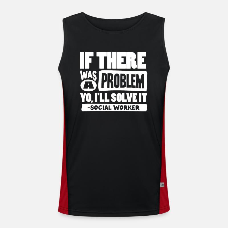 Sozialarbeiter Funktionelles Kontrast-Tank Top für Männer 