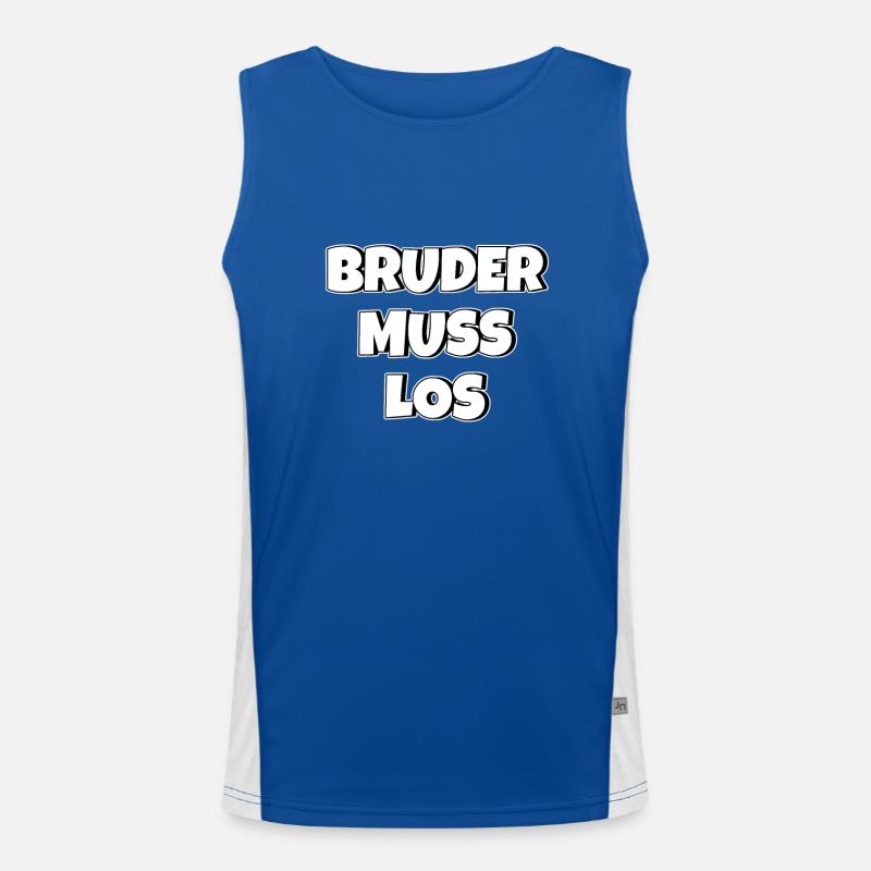 Bruder muss los Funktionelles Kontrast-Tank Top für Männer 