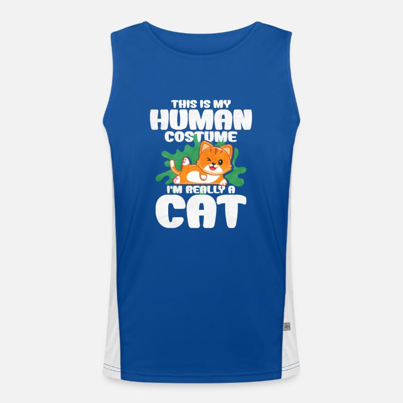 Cat Men's Functional Contrast Tank Top 