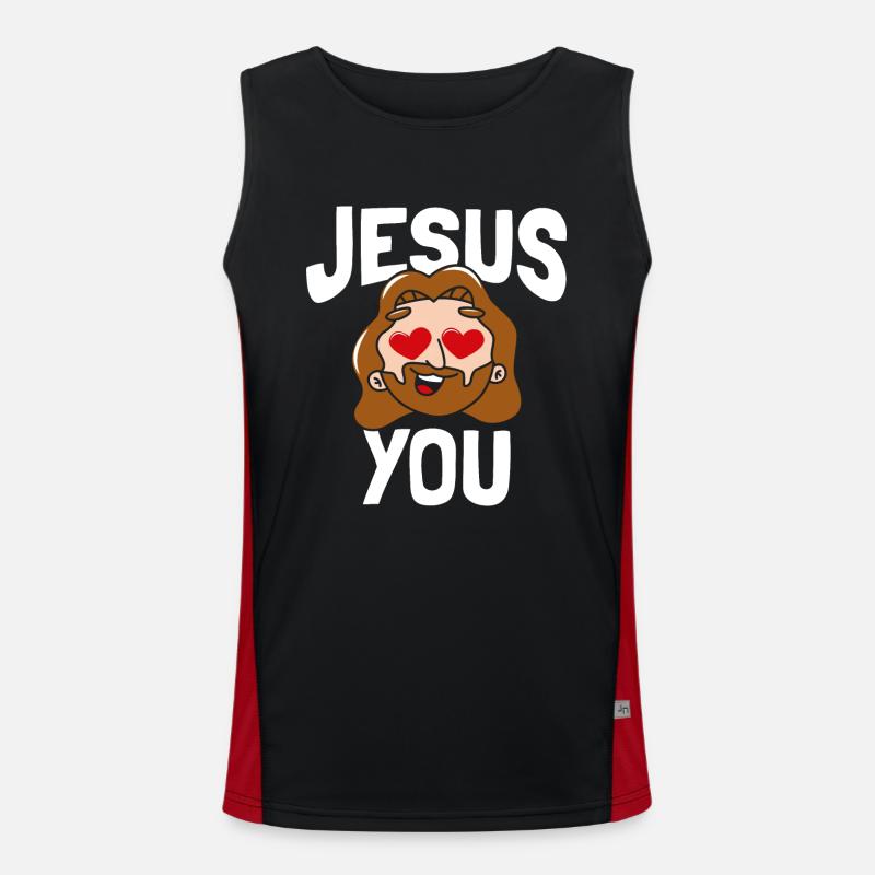 Jésus vous aime Débardeur respirant contrasté Homme 