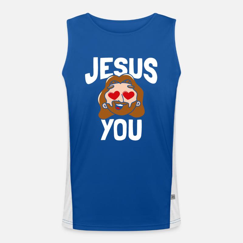 Jésus vous aime Débardeur respirant contrasté Homme 