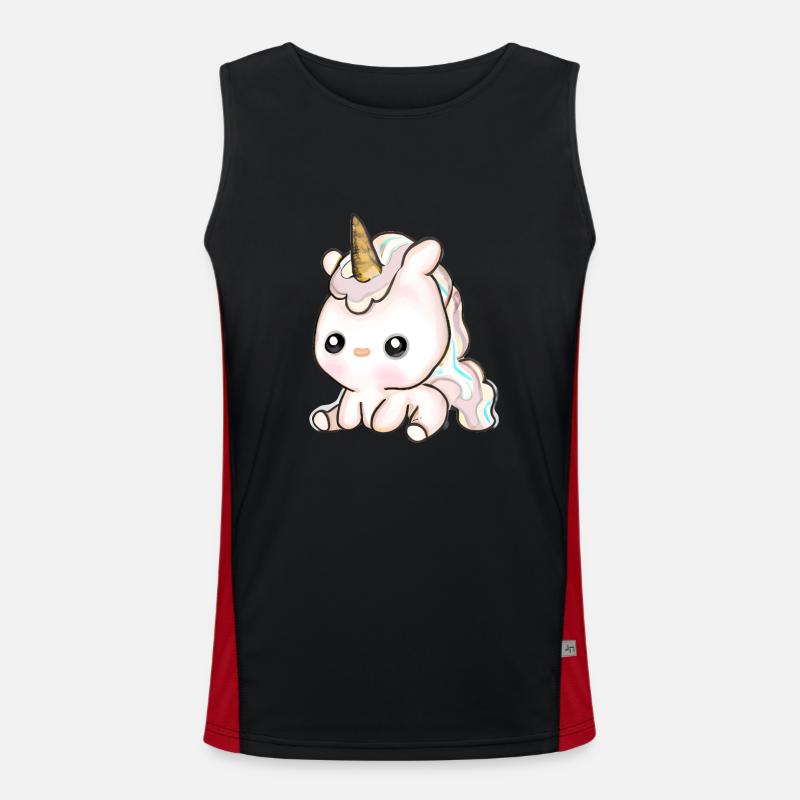 Mignon bébé licorne Débardeur respirant contrasté Homme 