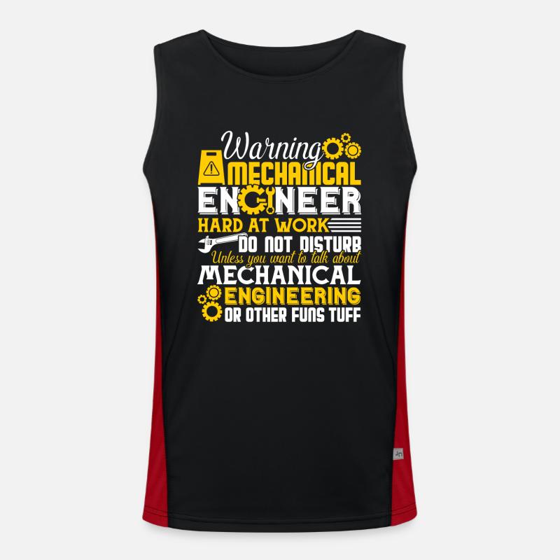 Mechanical Engineer Hard At Work Men's Functional Contrast Tank Top 
