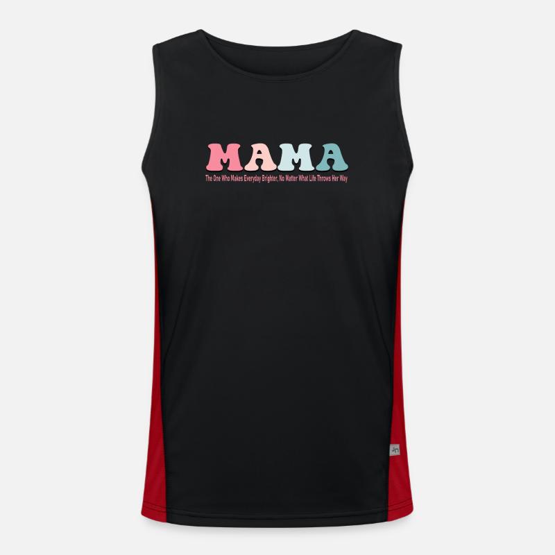 Mama macht den Alltag heller - Muttertag Funktionelles Kontrast-Tank Top für Männer 